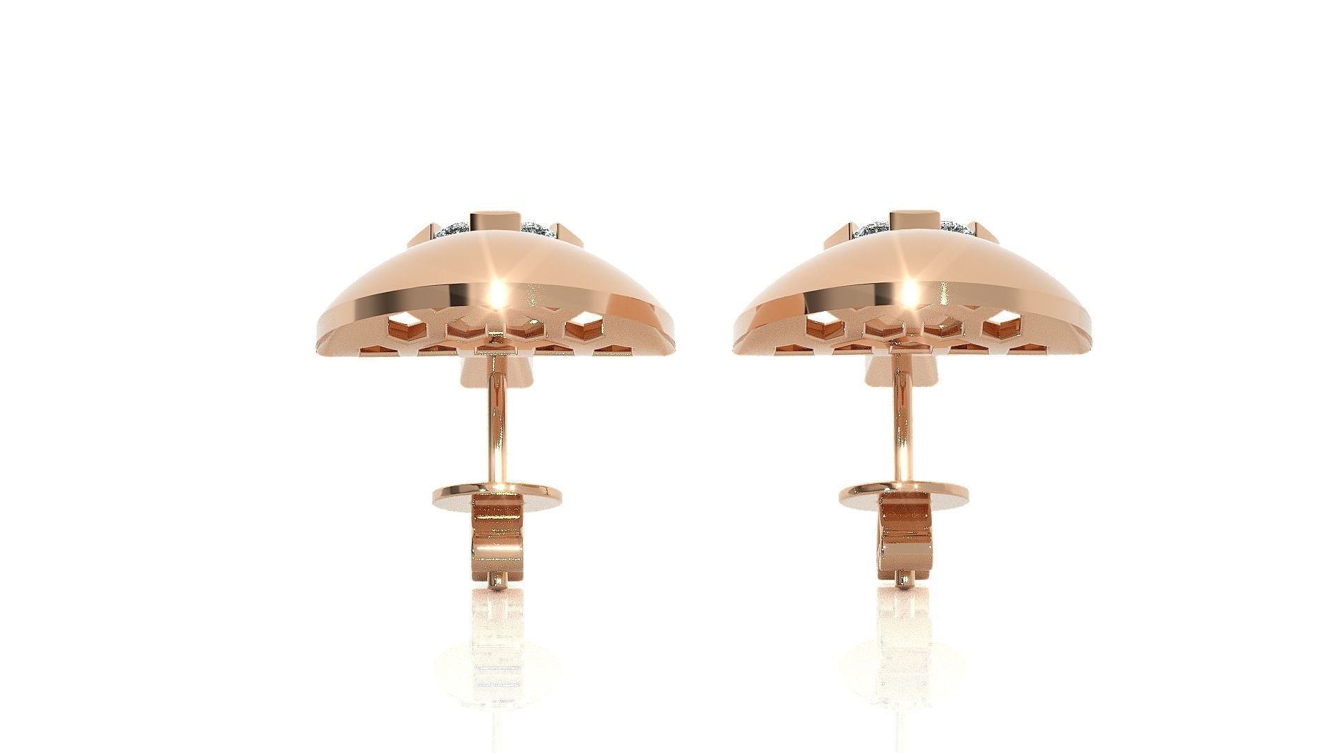 Light wt Pendant Earrings Set 3dm stl renders details 3D print model_17