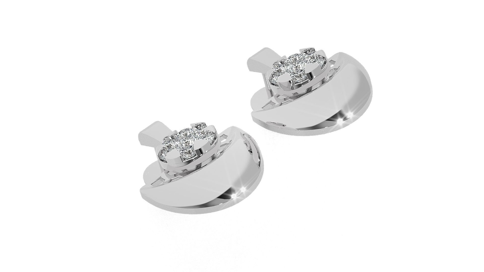 Light wt Pendant Earrings Set 3dm stl renders details 3D print model_29