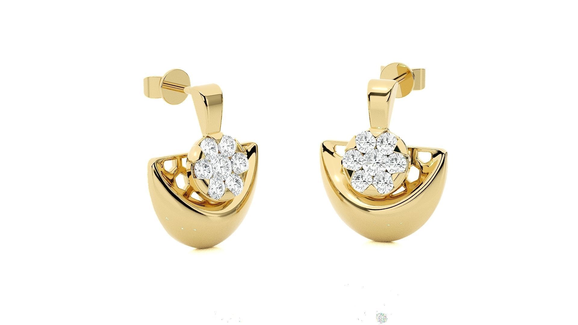 Light wt Pendant Earrings Set 3dm stl renders details 3D print model_61