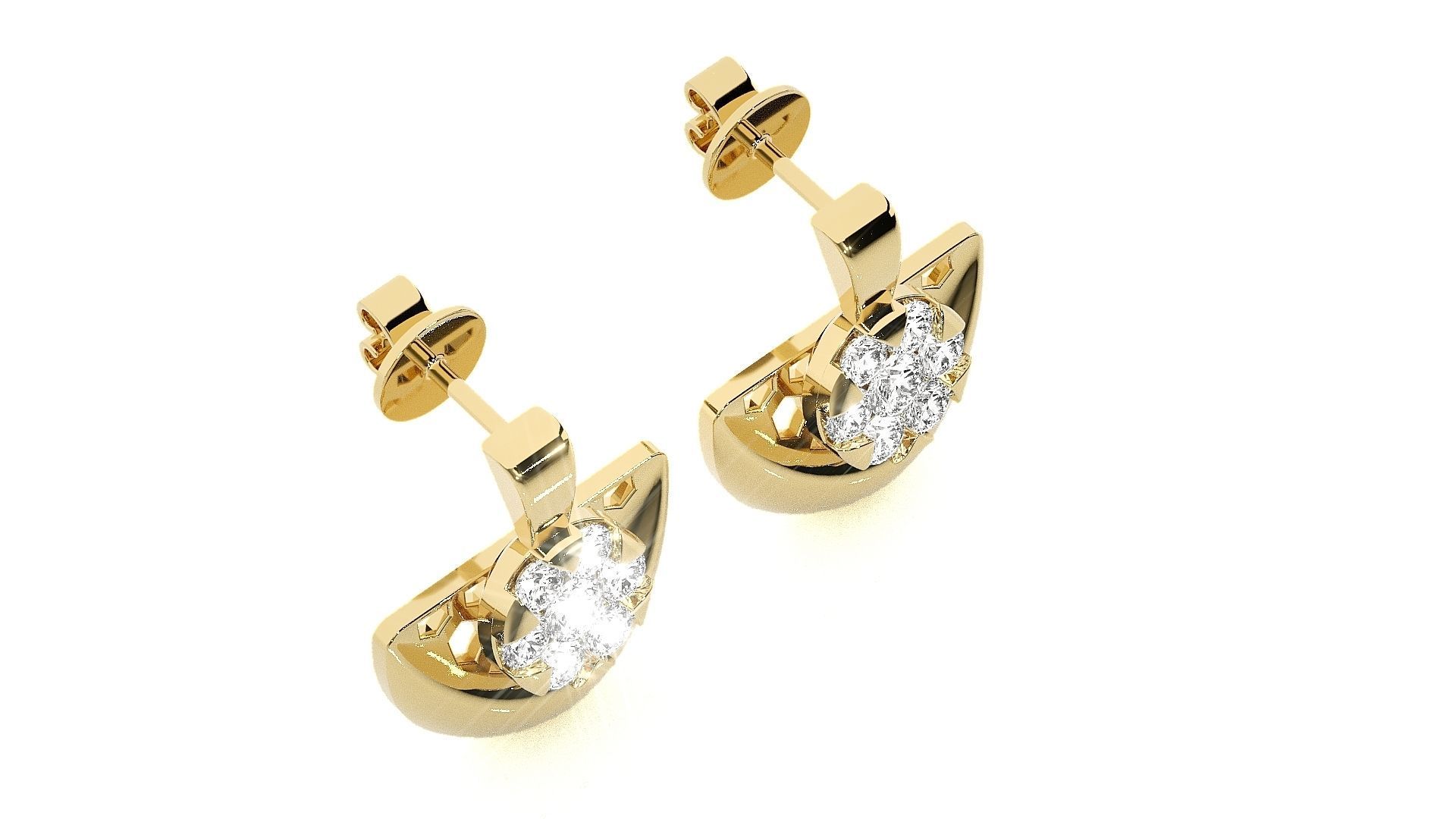 Light wt Pendant Earrings Set 3dm stl renders details 3D print model_51