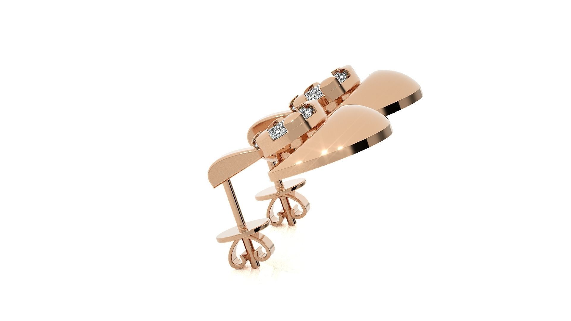 Light wt Pendant Earrings Set 3dm stl renders details 3D print model_19