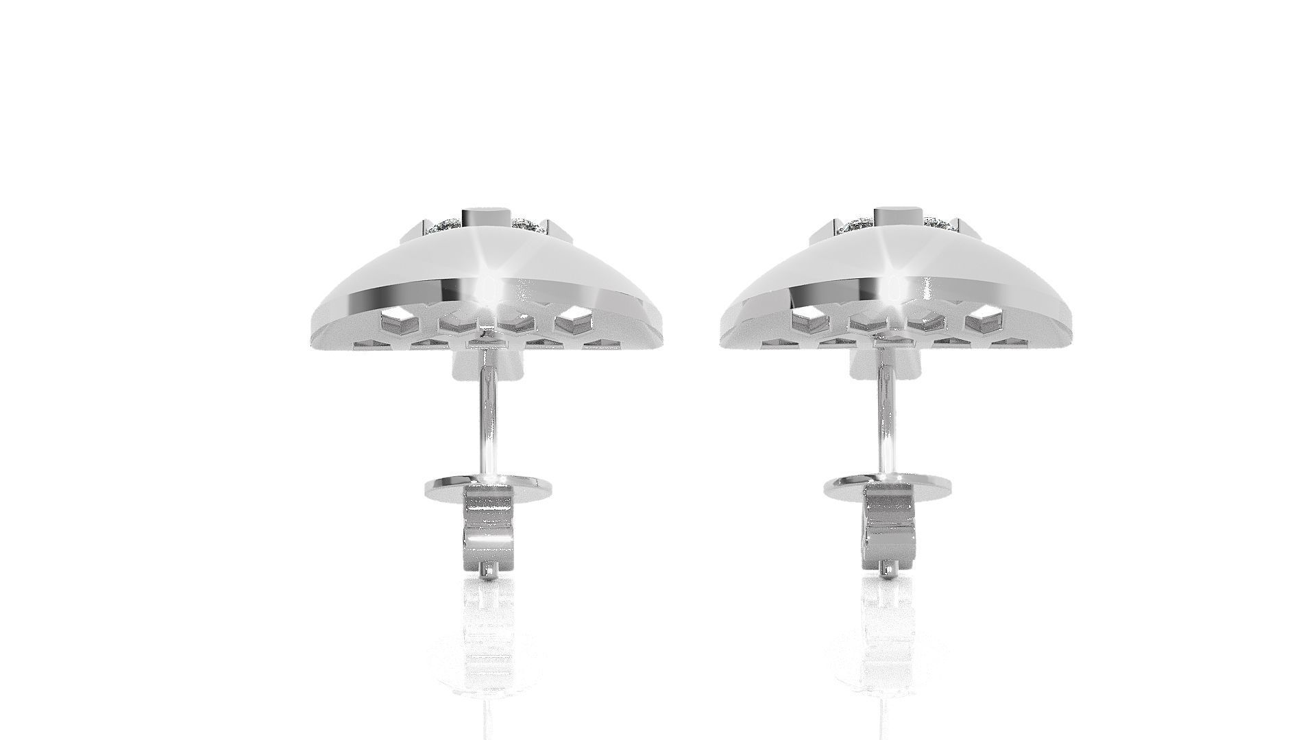 Light wt Pendant Earrings Set 3dm stl renders details 3D print model_37