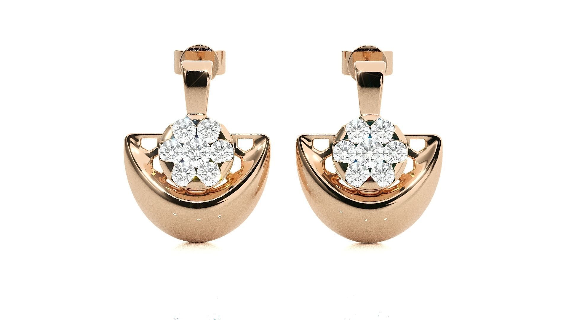 Light wt Pendant Earrings Set 3dm stl renders details 3D print model_5