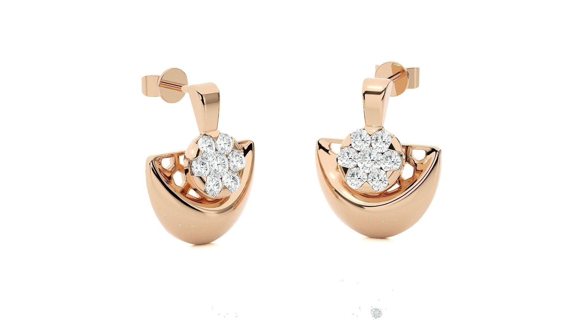 Light wt Pendant Earrings Set 3dm stl renders details 3D print model_20