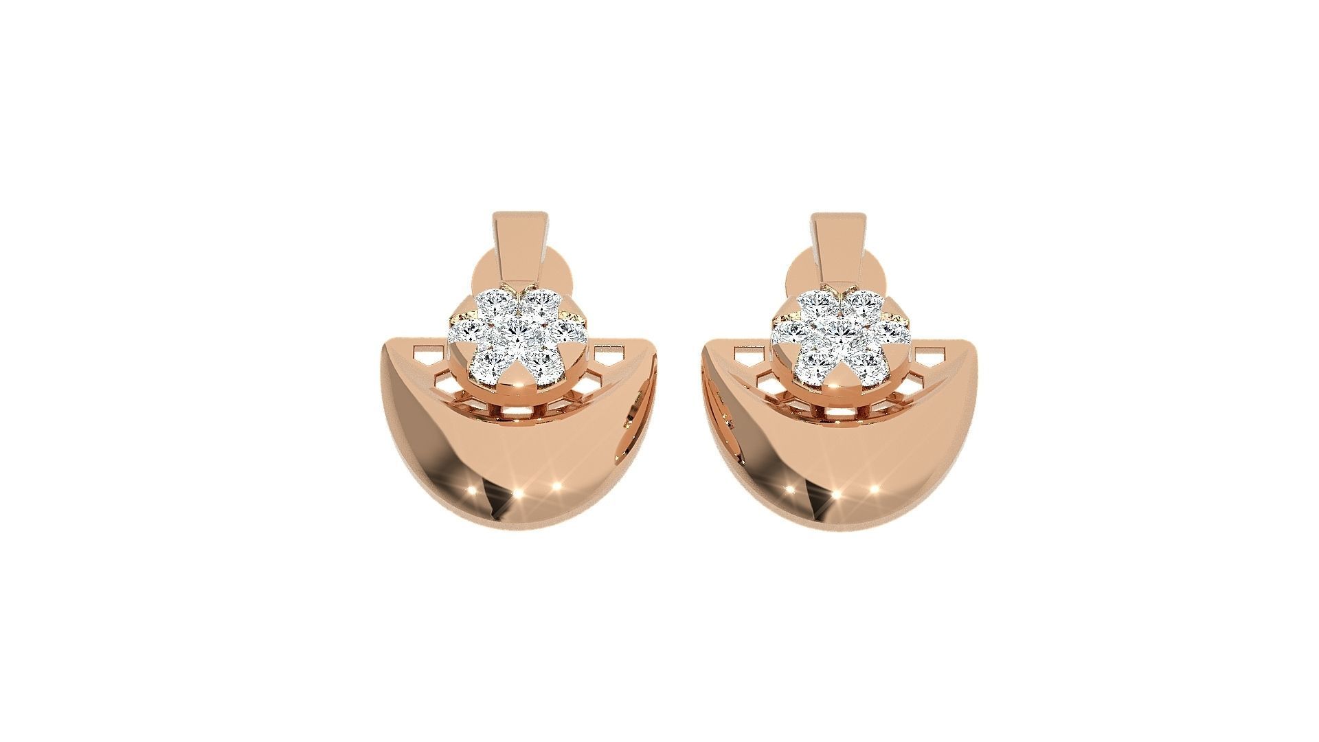 Light wt Pendant Earrings Set 3dm stl renders details 3D print model_2