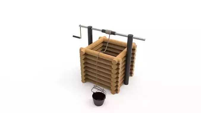 water well Low-poly 3D model