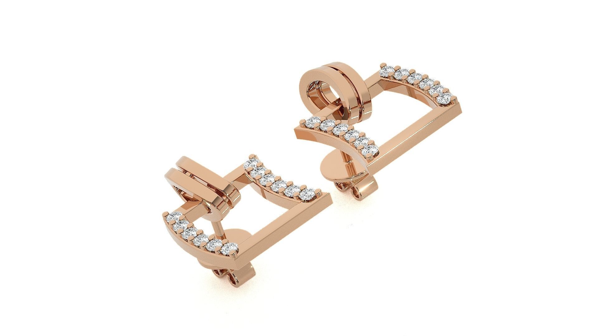 Light wt Pendant Earrings Set 3dm stl obj mtl gltf glb renders 3D print model_6