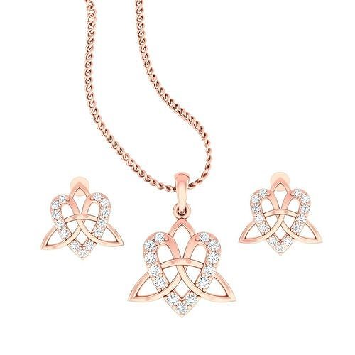 Heart Love valentine Light wt Pendant Earrings Set 3dm stl obj 3D print model