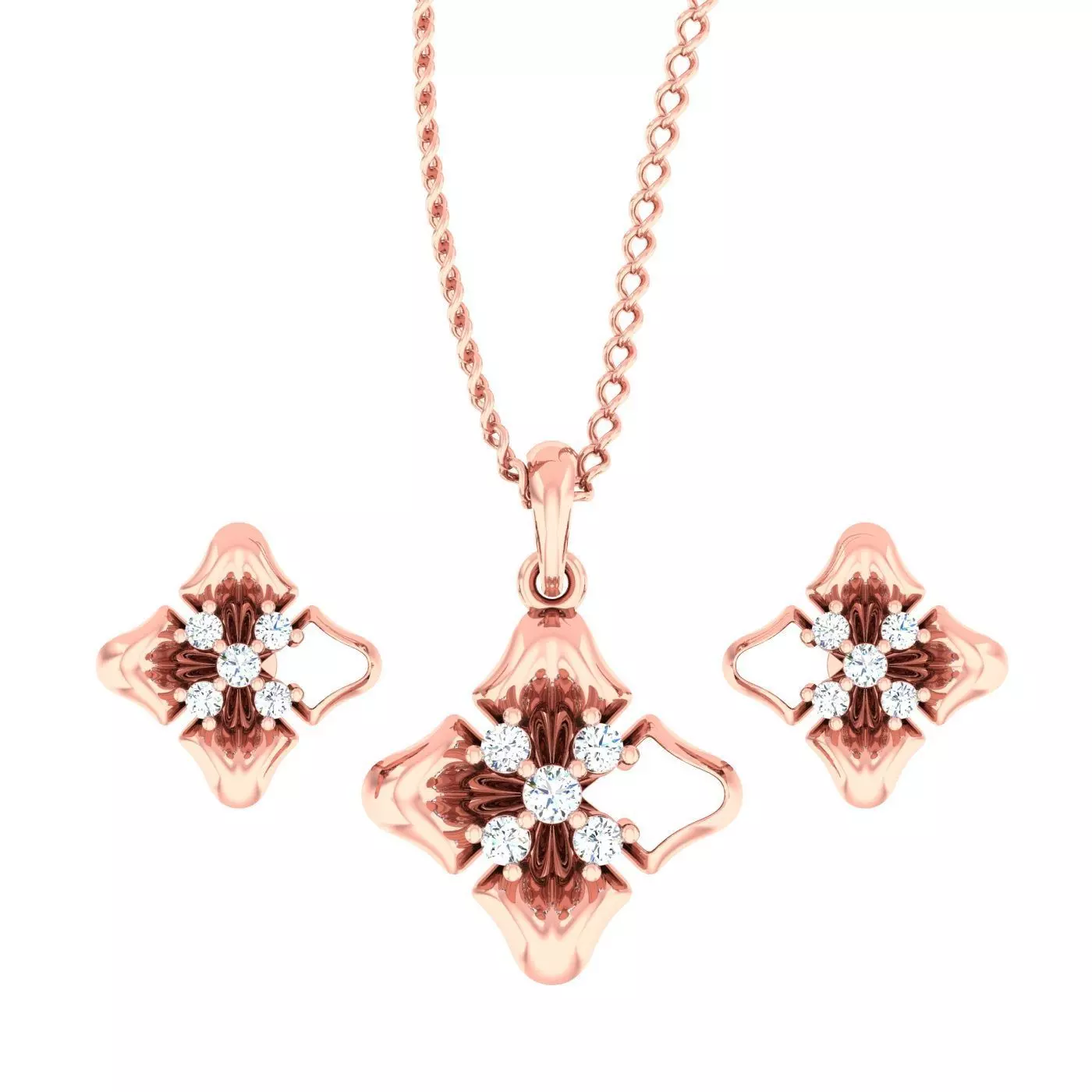 Light wt Pendant Earrings Set 3dm stl obj mtl gltf glb renders 3D print model