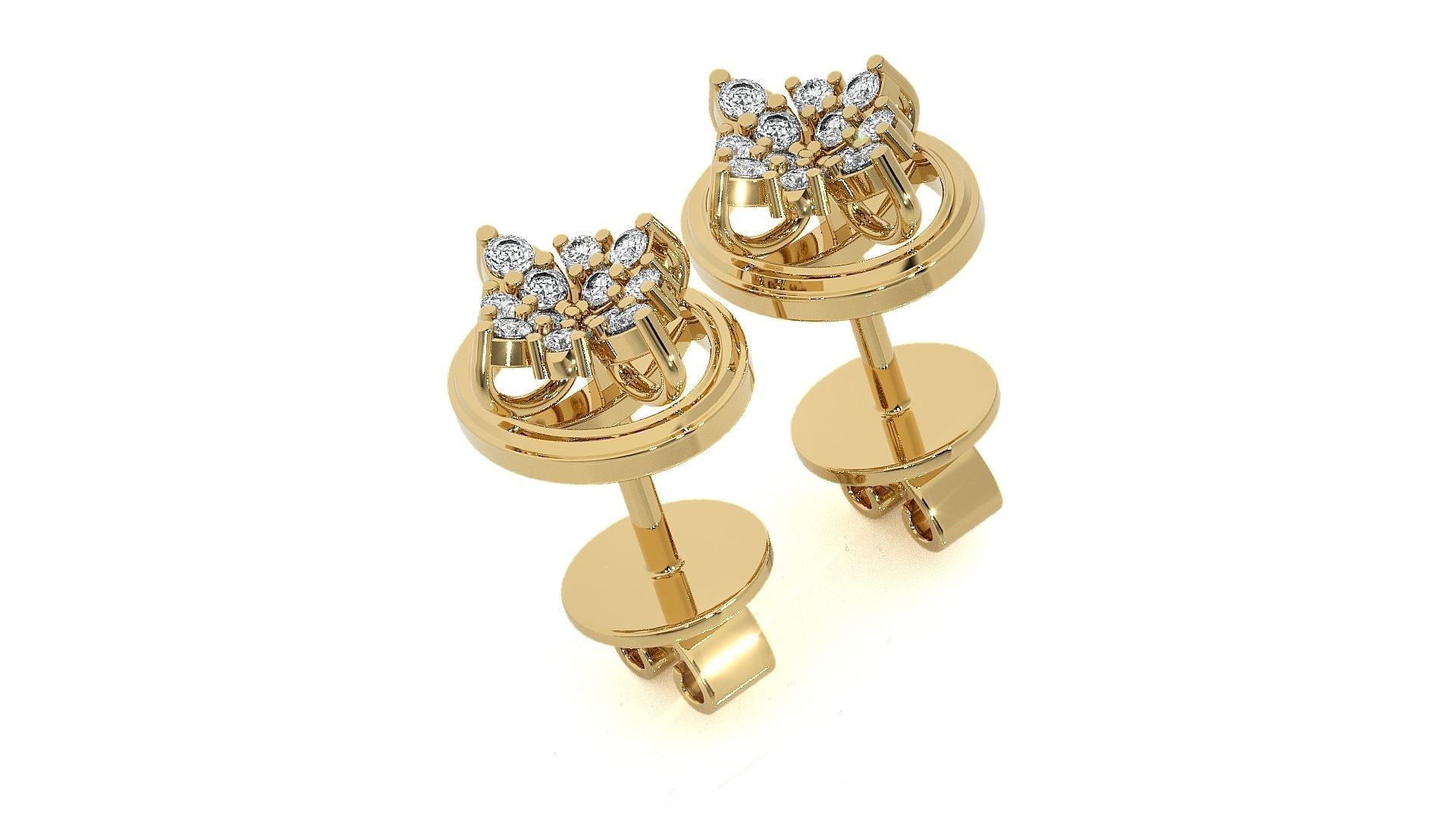 Light wt Pendant Earrings Set 3dm stl obj mtl gltf glb renders  3D print model_20