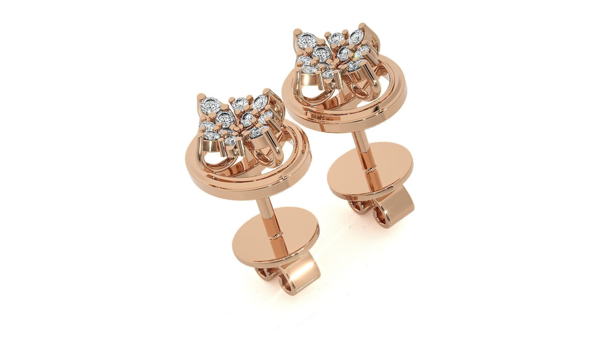 Light wt Pendant Earrings Set 3dm stl obj mtl gltf glb renders  3D print model_6