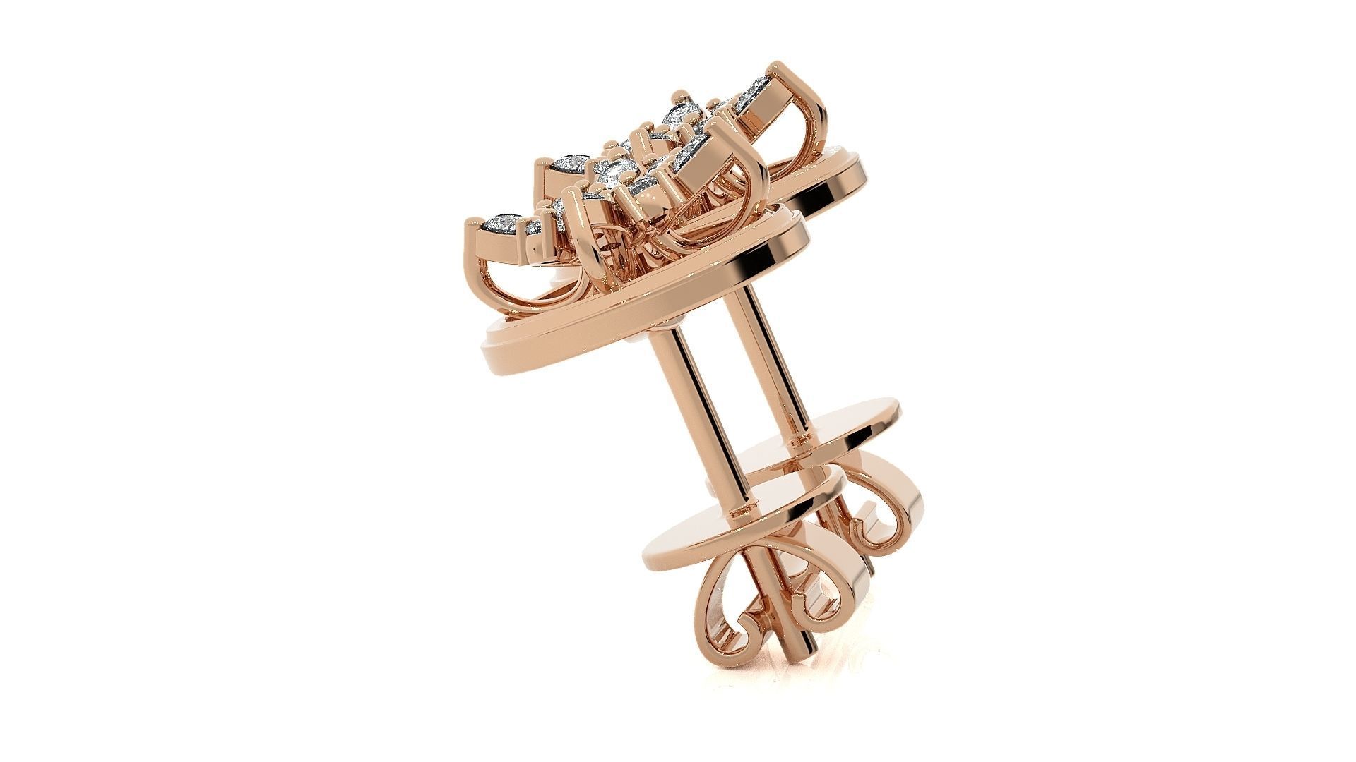 Light wt Pendant Earrings Set 3dm stl obj mtl gltf glb renders  3D print model_8