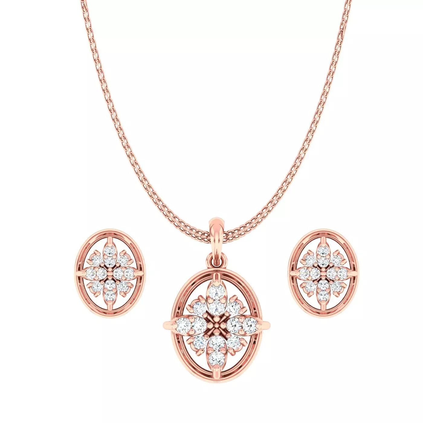 Light wt Pendant Earrings Set 3dm stl obj mtl gltf glb renders  3D print model_0