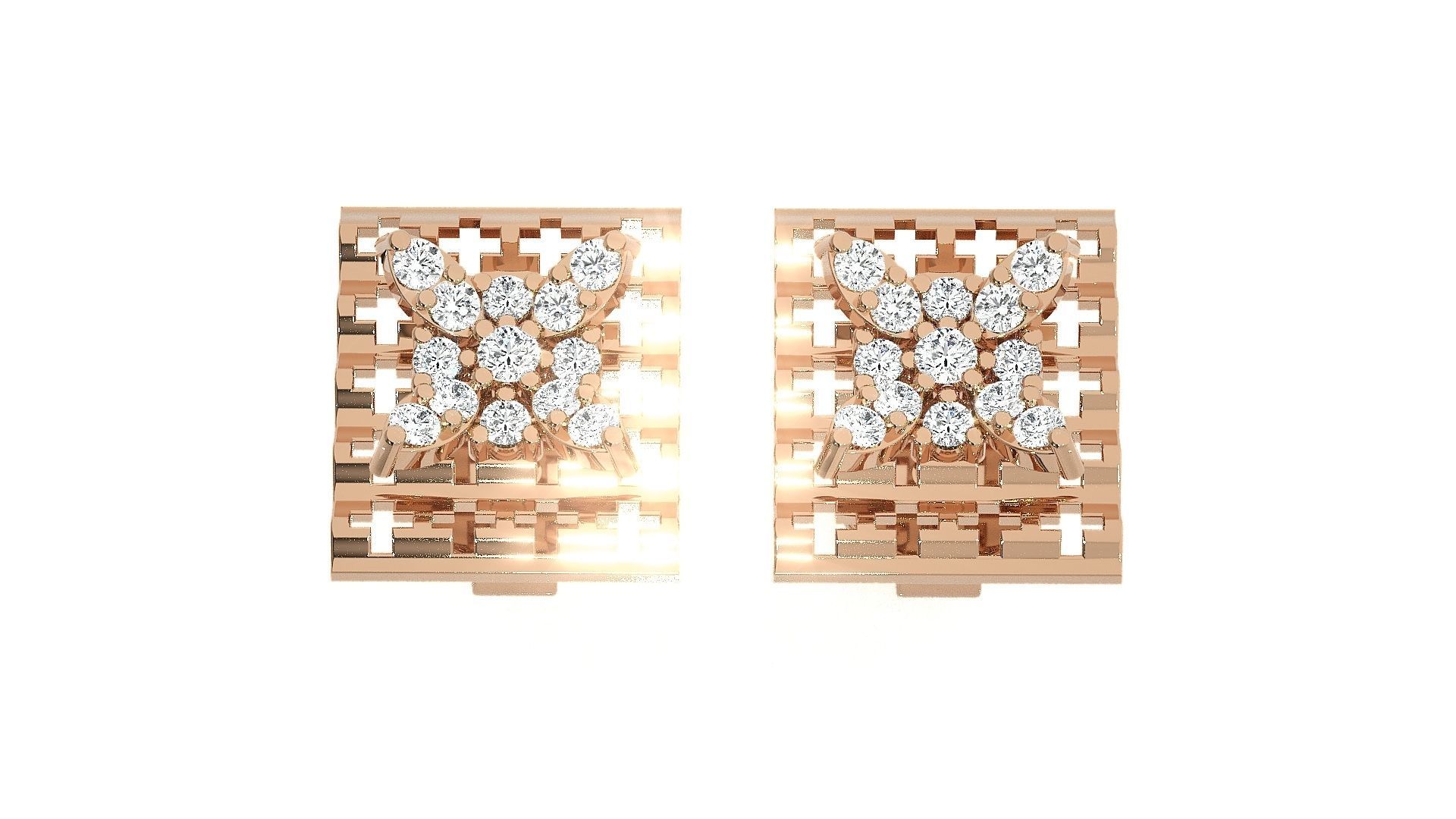 Light wt Pendant Earrings Set 3dm stl obj mtl gltf glb renders 3D print model_2