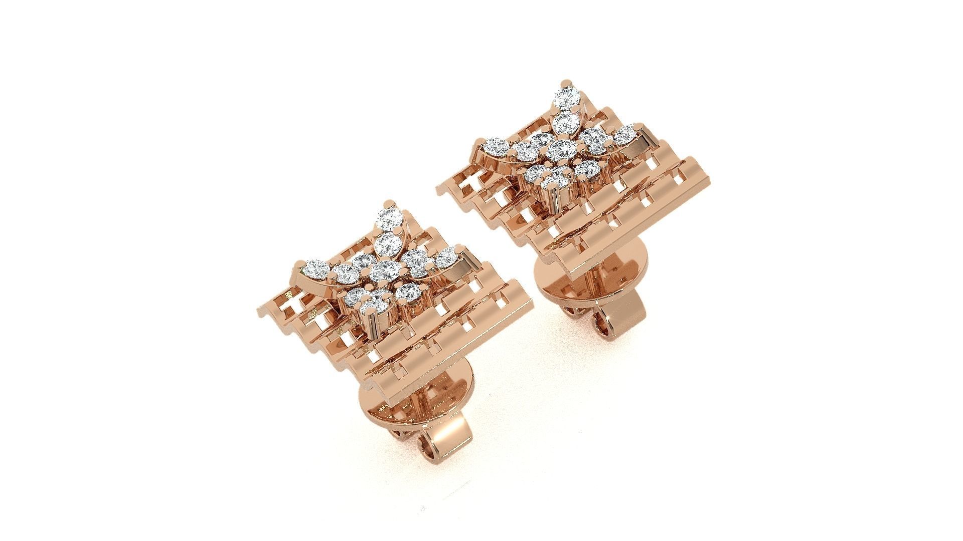 Light wt Pendant Earrings Set 3dm stl obj mtl gltf glb renders 3D print model_6