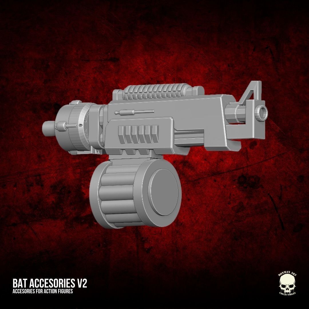 Bat Arm Accesories Kit V2 3D printable File For Action Figures 3D print model_3