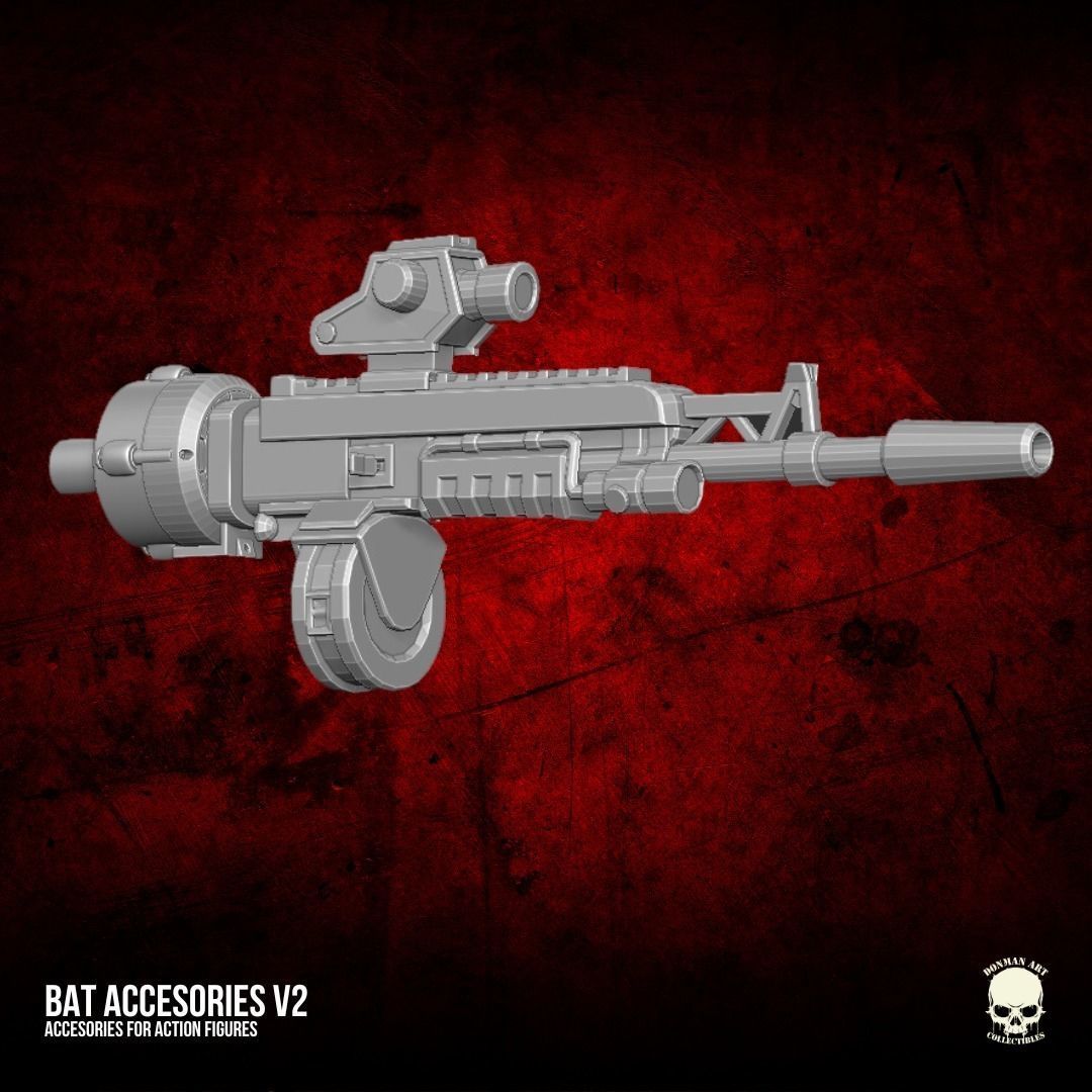 Bat Arm Accesories Kit V2 3D printable File For Action Figures 3D print model_16