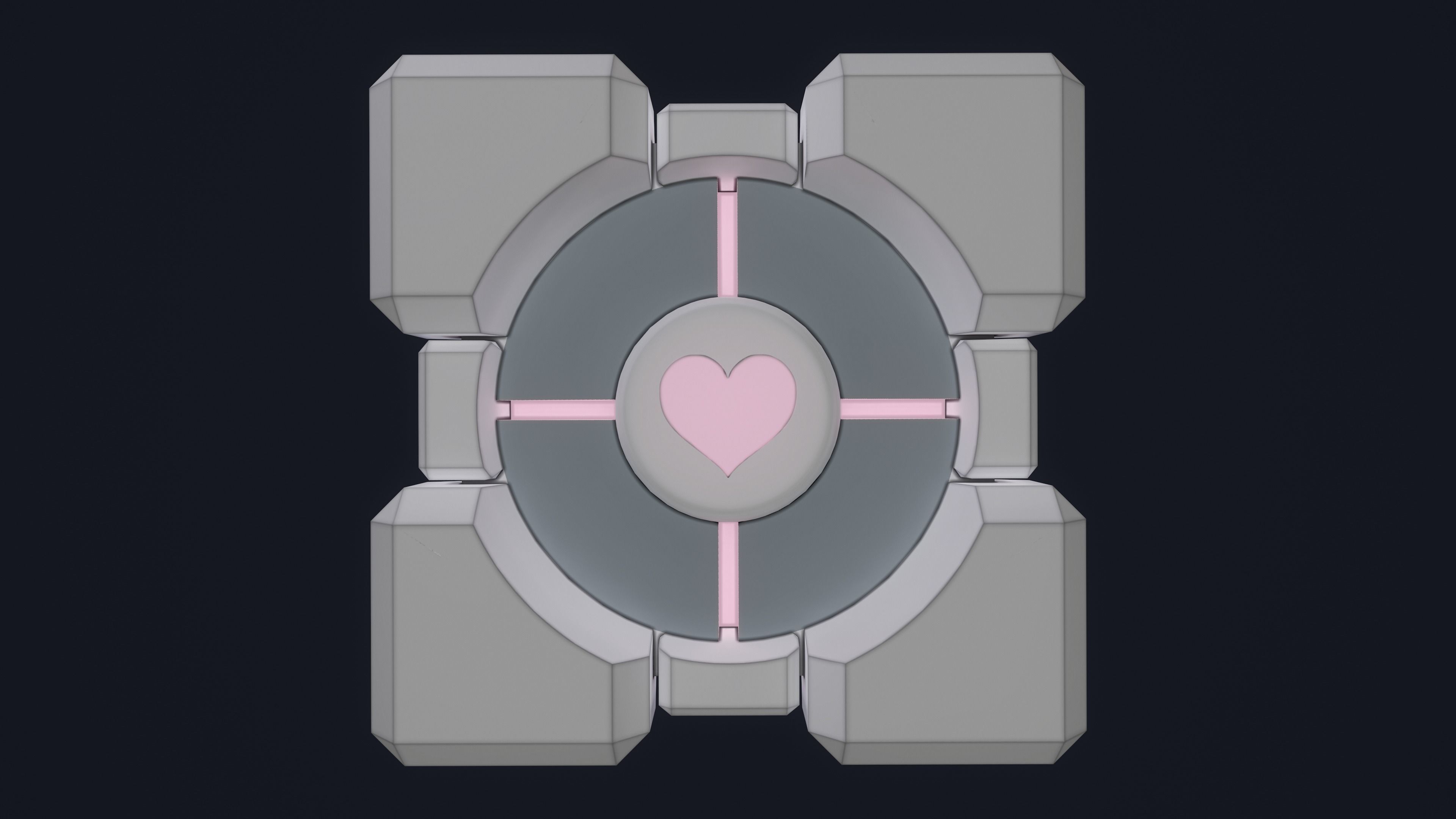 Companion Cube 3D print model_1