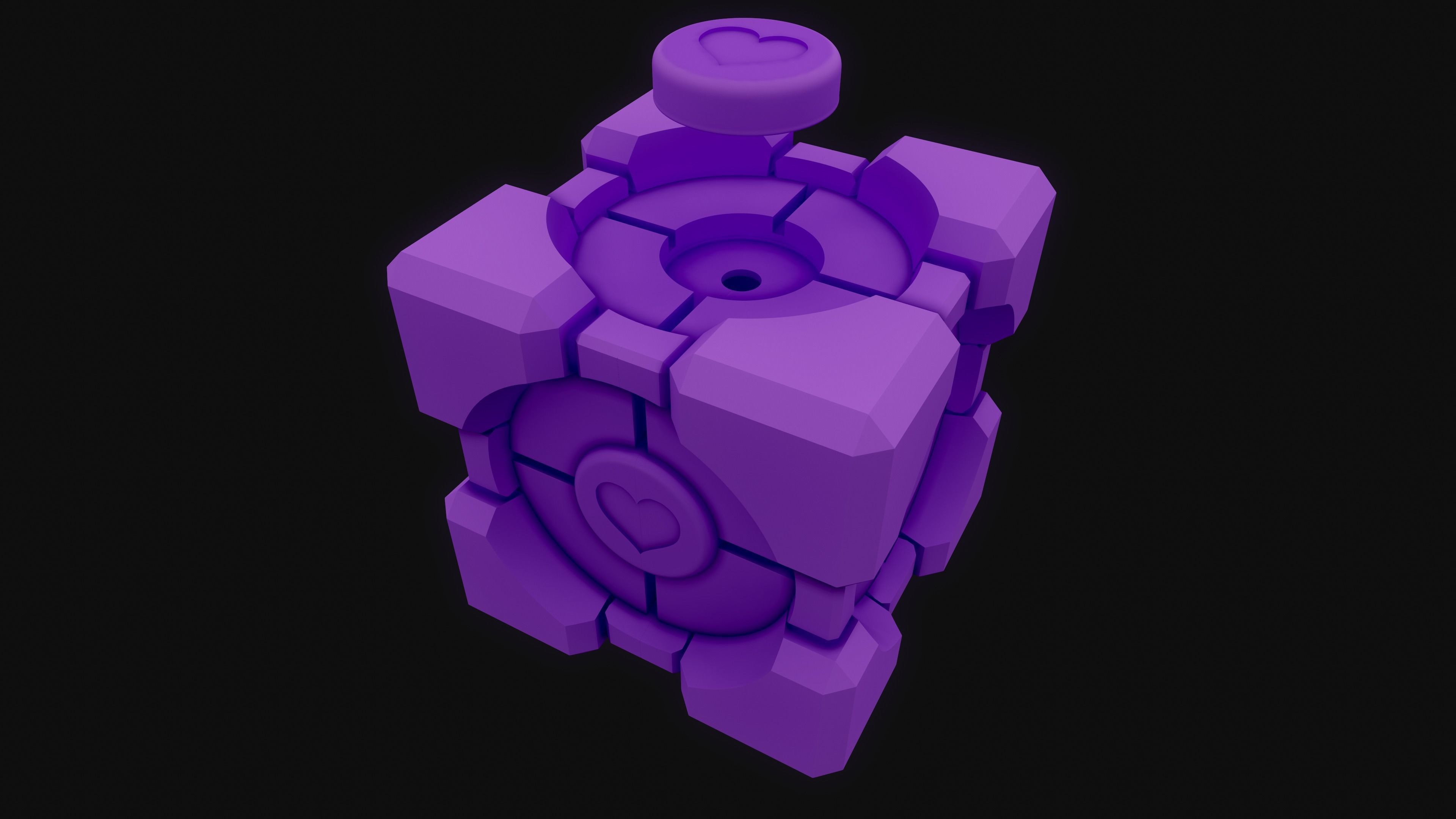 Companion Cube 3D print model_2