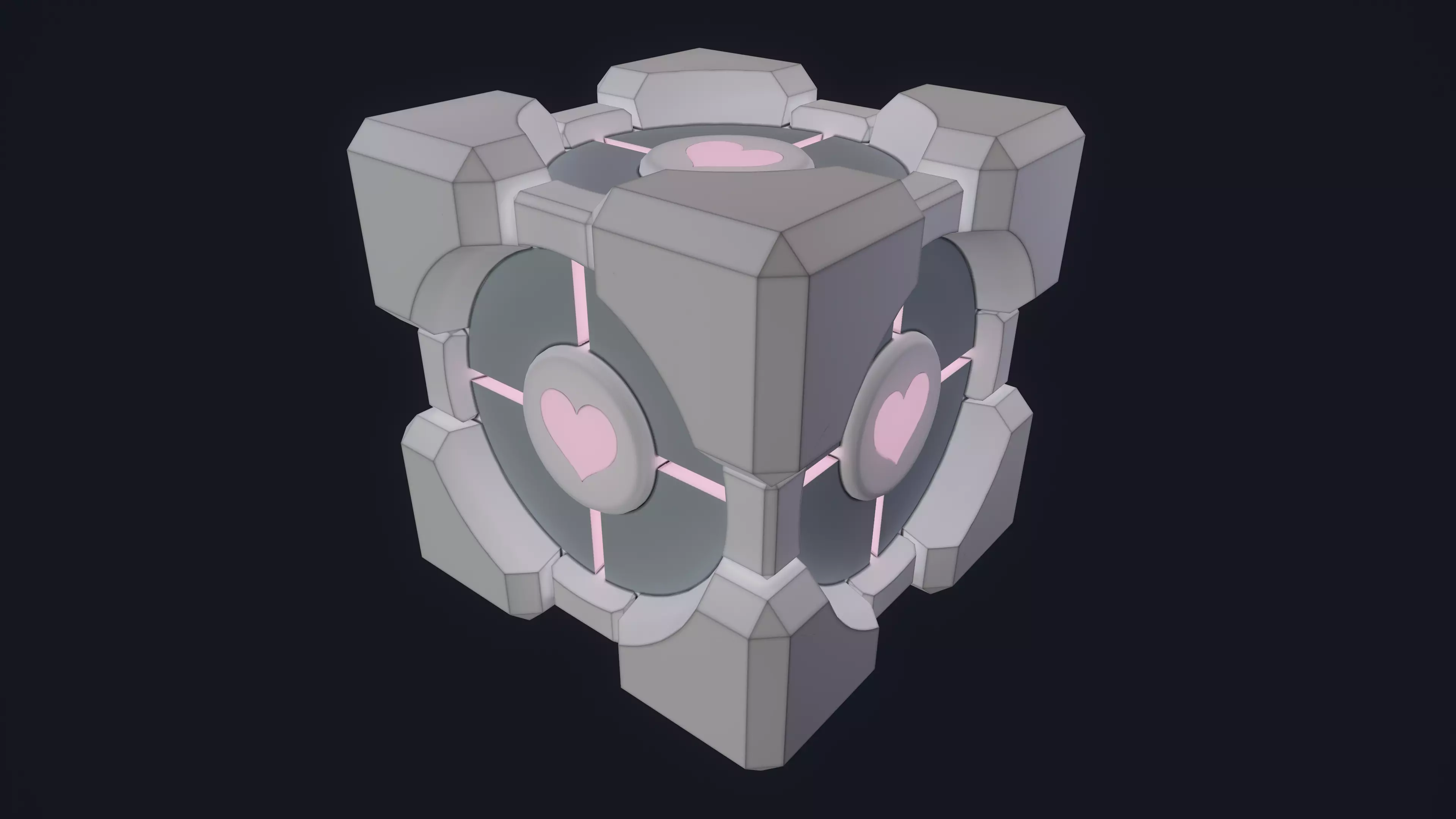 Companion Cube 3D print model_0