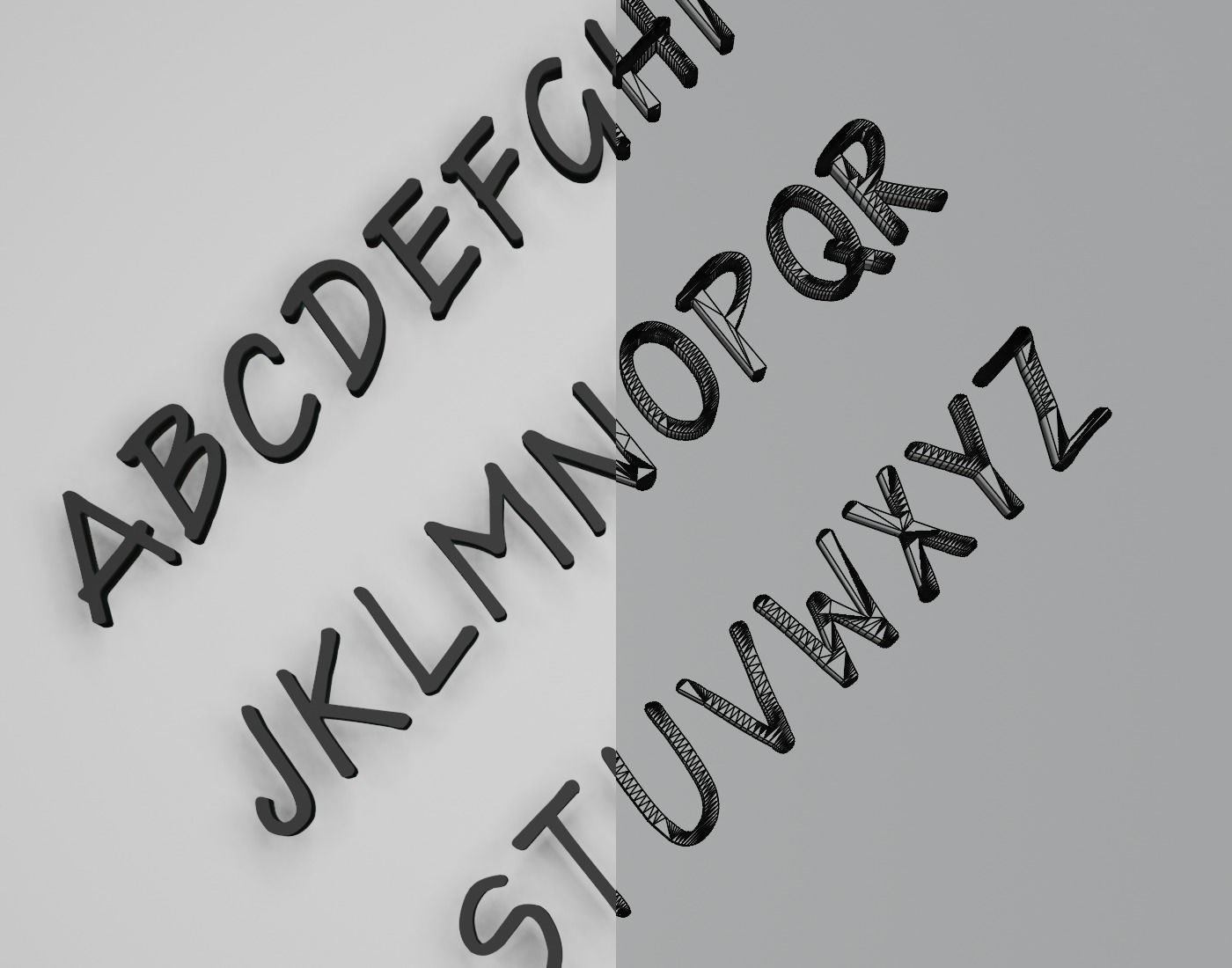 Ronysiswadi16 Text Font 3D Printing STL Collection 3D print model_5