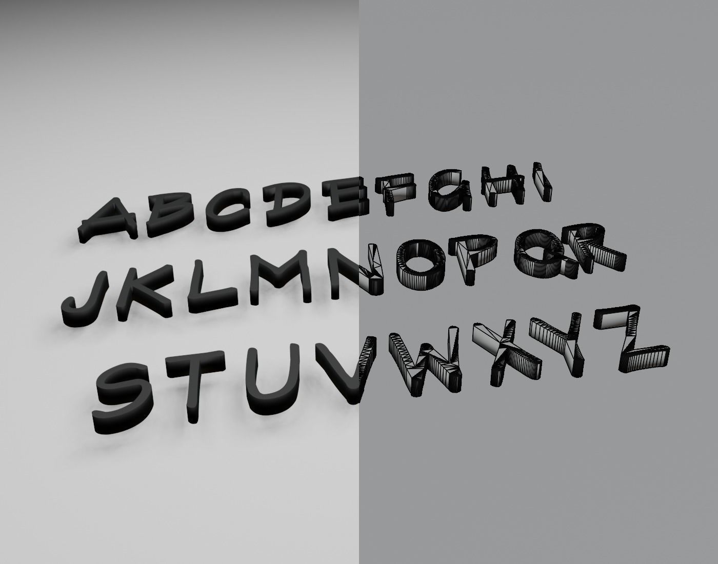Ronysiswadi16 Text Font 3D Printing STL Collection 3D print model_7