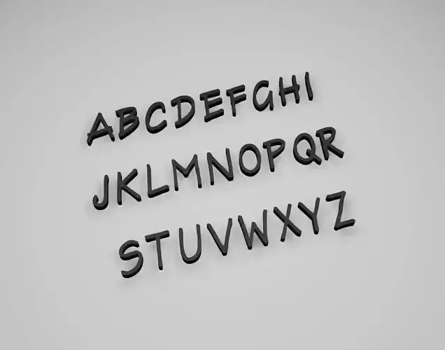 Ronysiswadi16 Text Font 3D Printing STL Collection