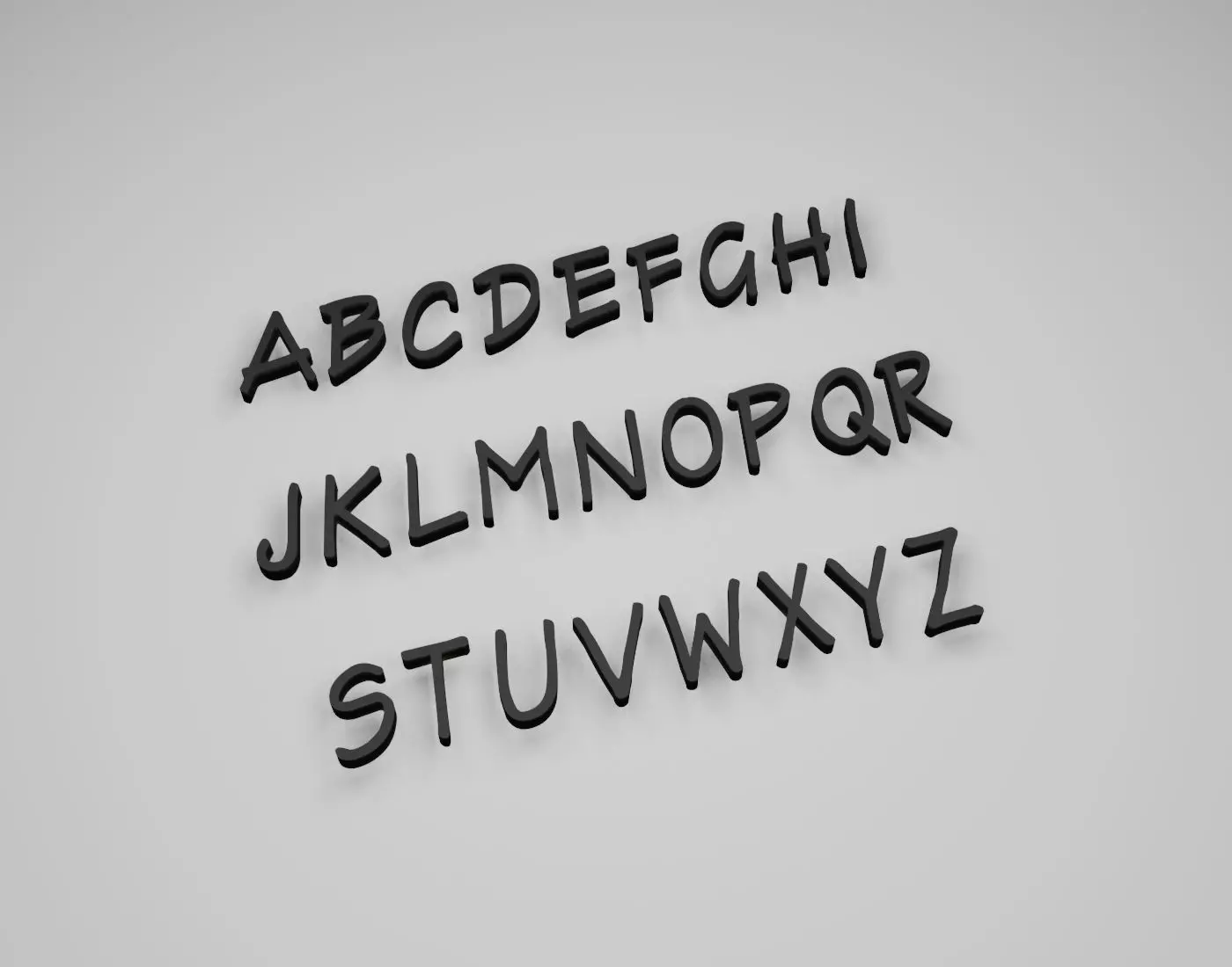 Ronysiswadi16 Text Font 3D Printing STL Collection 3D print model_0