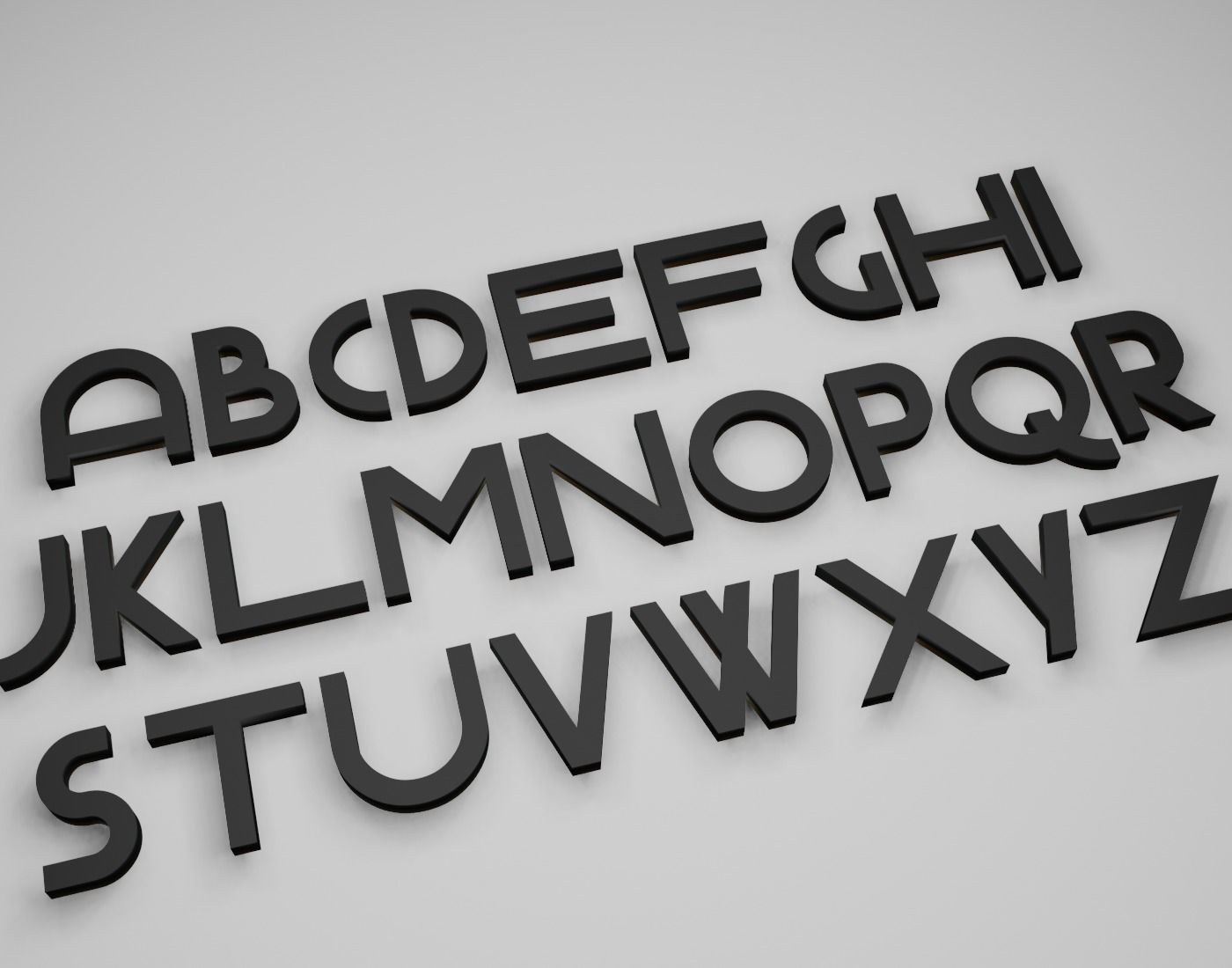 Gerhaus Text Font 3D Printing STL Collection 3D print model_1