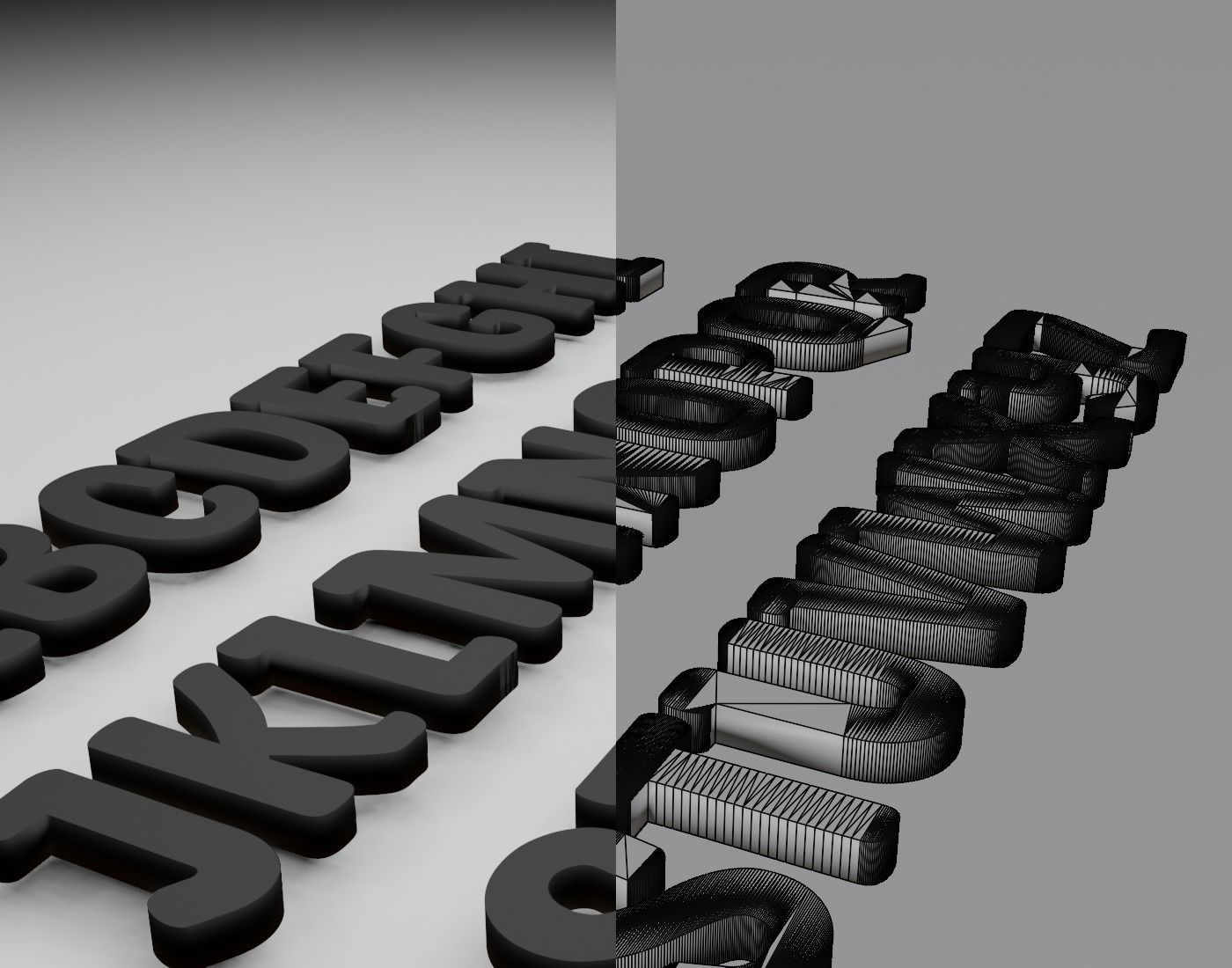 PartyConfettiRegular Text Font 3D Printing STL Collection 3D print model_11