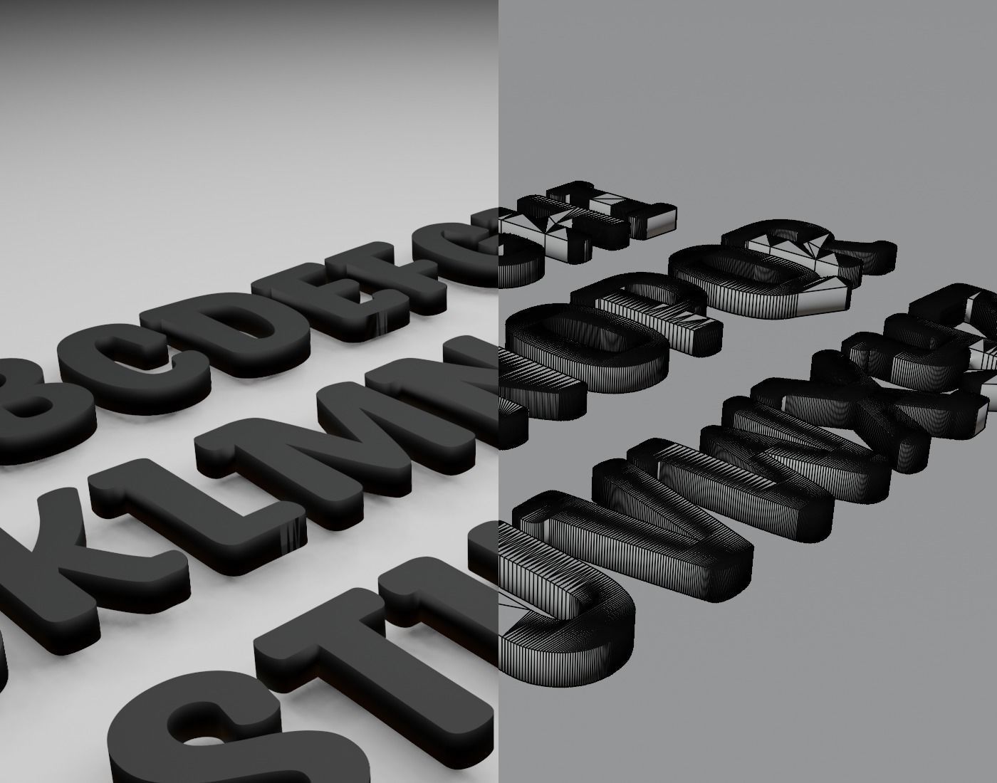 PartyConfettiRegular Text Font 3D Printing STL Collection 3D print model_9