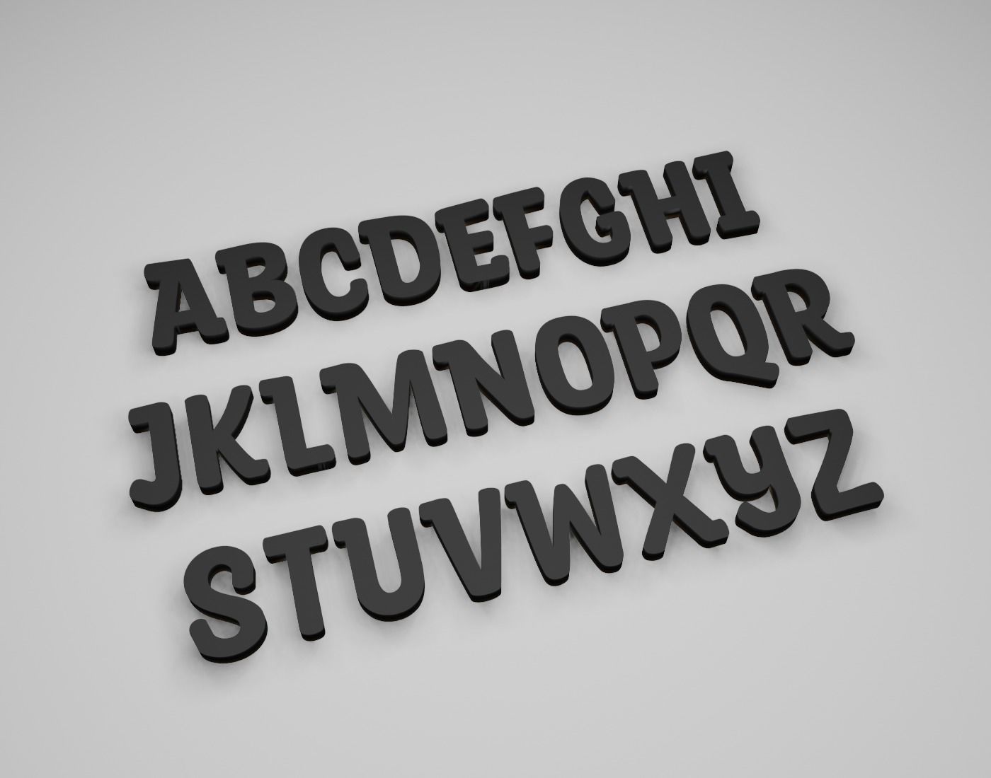 PartyConfettiRegular Text Font 3D Printing STL Collection 3D print model_1