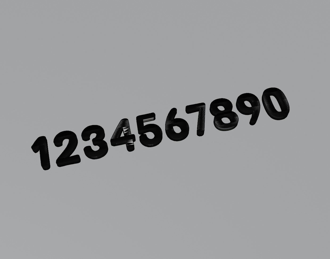 PartyConfettiRegular Text Font 3D Printing STL Collection 3D print model_2