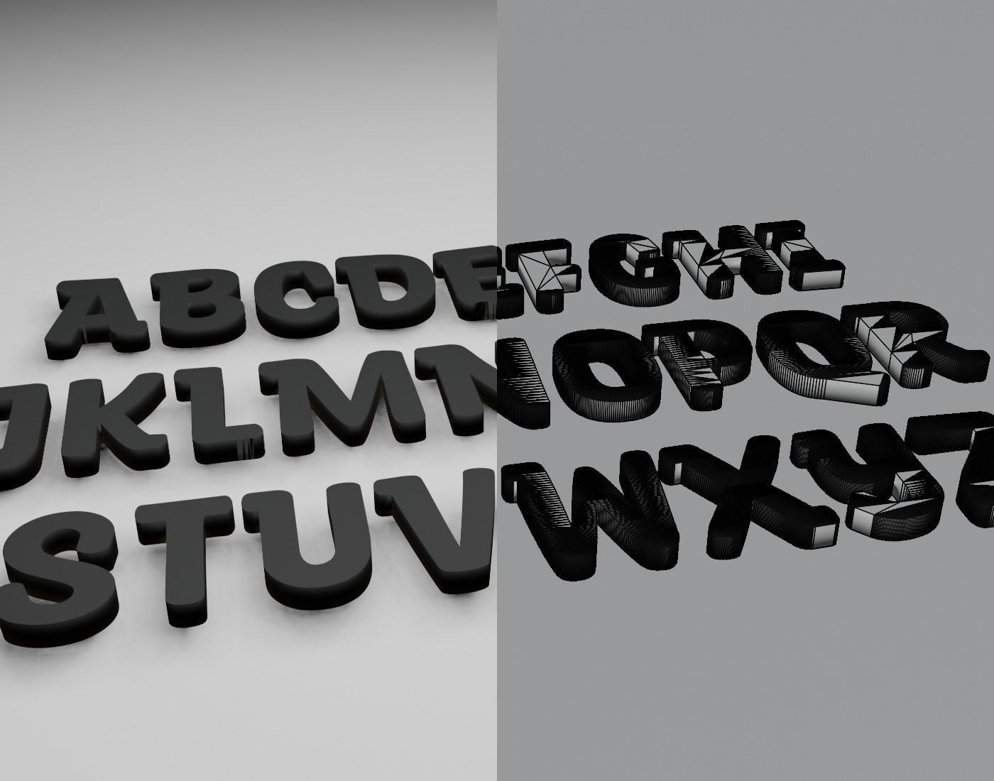 PartyConfettiRegular Text Font 3D Printing STL Collection 3D print model_7