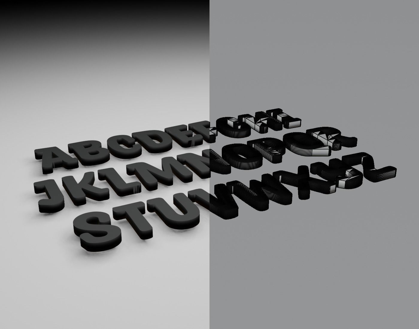 PartyConfettiRegular Text Font 3D Printing STL Collection 3D print model_10
