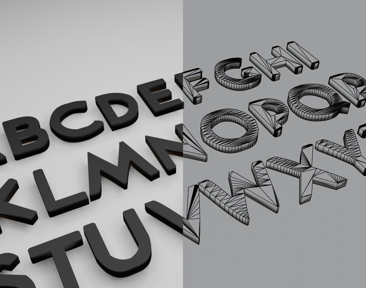 AliceYotsubaInc Text Font 3D Printing STL Collection 3D print model_8