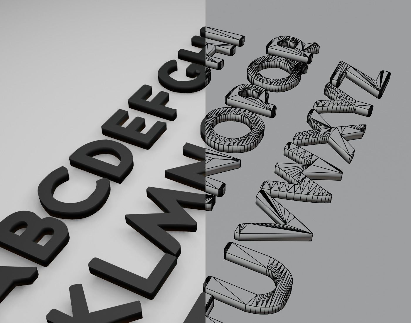 AliceYotsubaInc Text Font 3D Printing STL Collection 3D print model_12