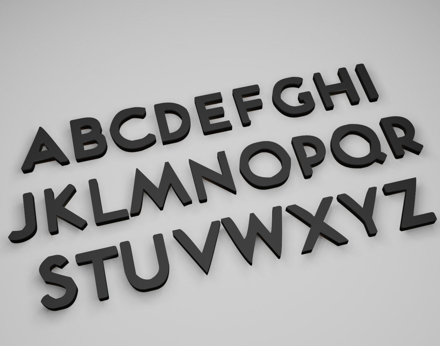 AliceYotsubaInc Text Font 3D Printing STL Collection 3D print model_1