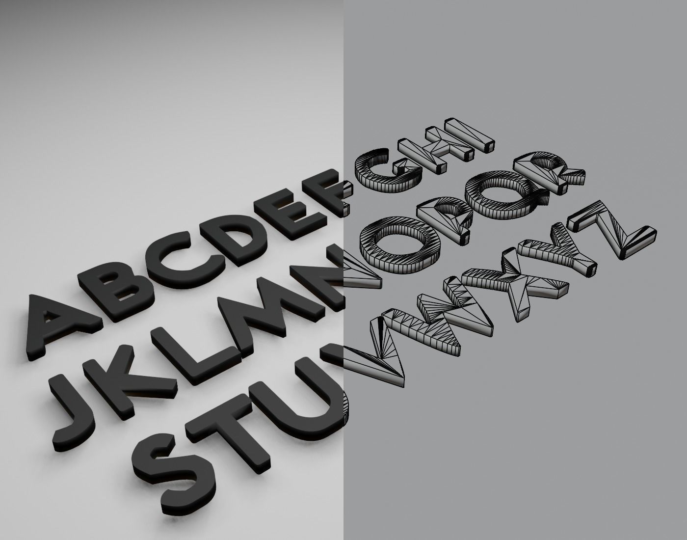 AliceYotsubaInc Text Font 3D Printing STL Collection 3D print model_13