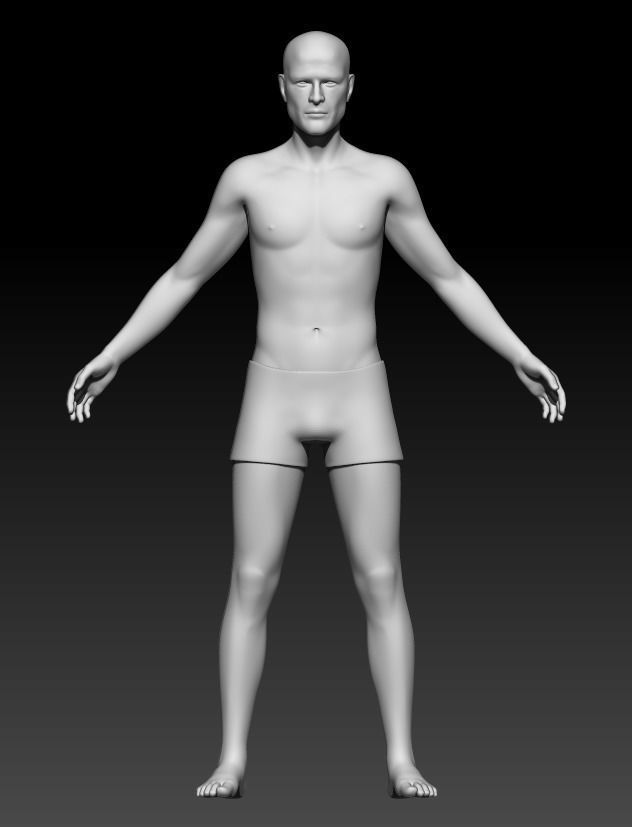 Male Base Mesh 1 3D model_2