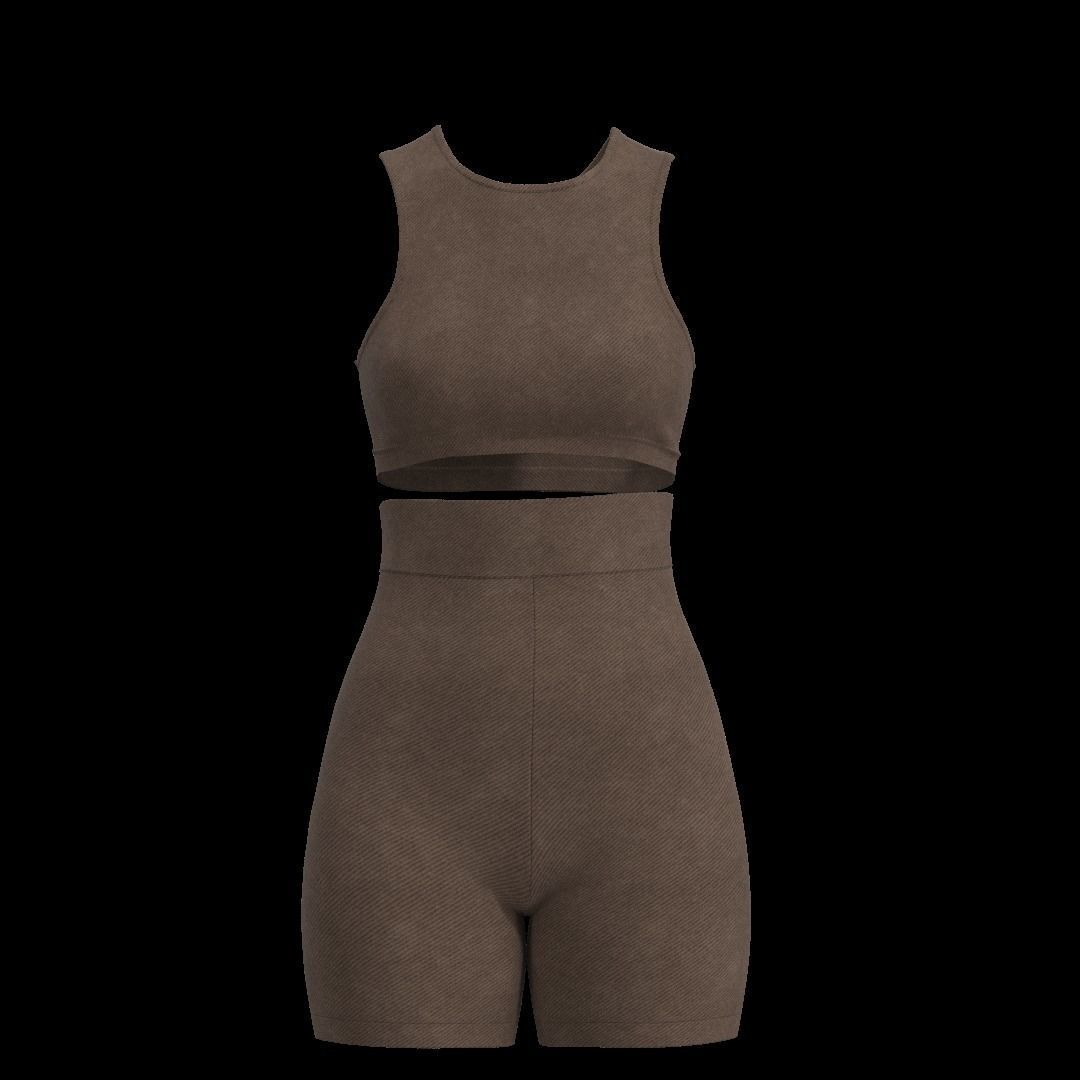 Female Active Wear  Low-poly 3D model_16