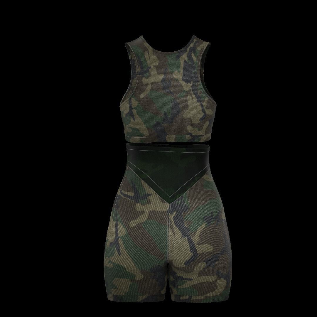 Female Active Wear  Low-poly 3D model_11