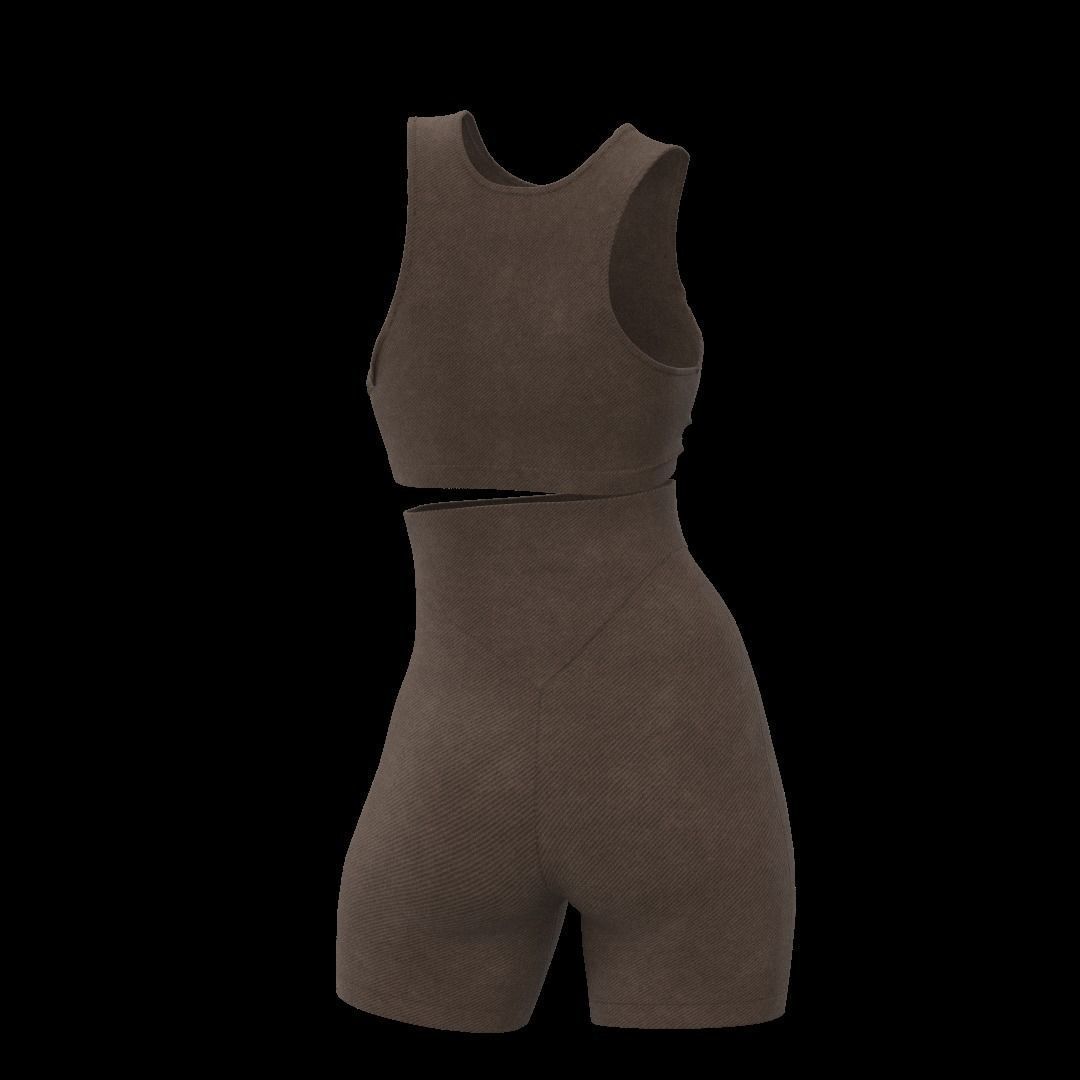 Female Active Wear  Low-poly 3D model_21