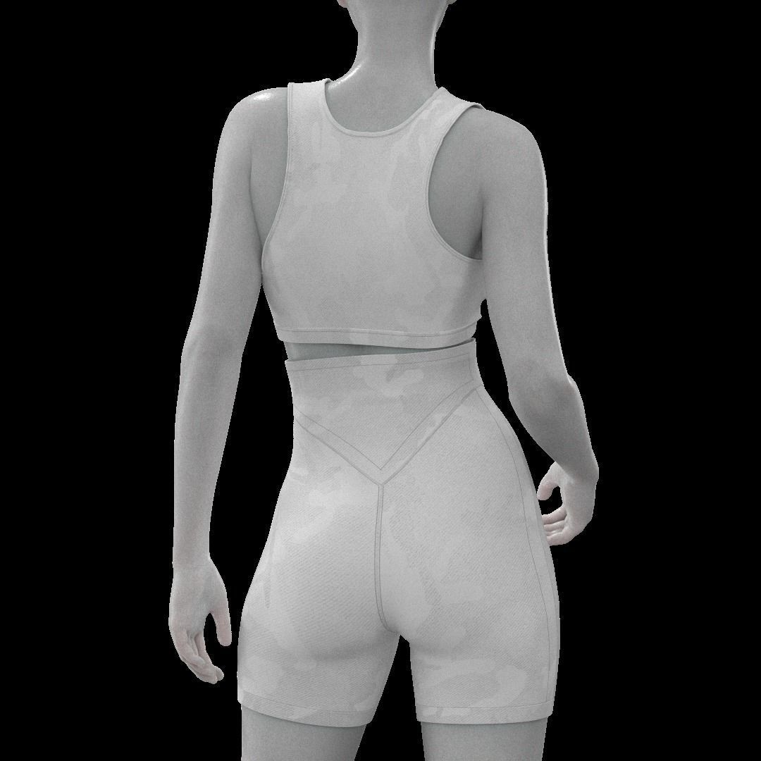 Female Active Wear  Low-poly 3D model_7