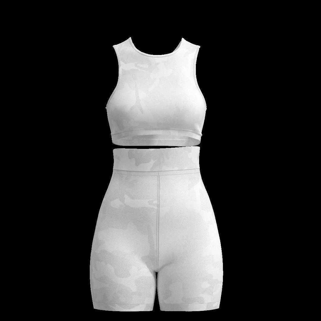 Female Active Wear  Low-poly 3D model_4