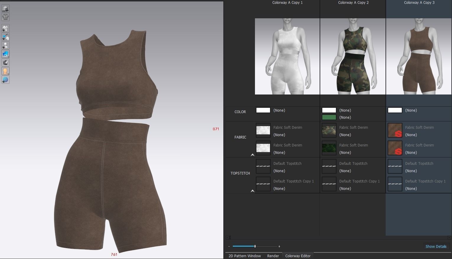 Female Active Wear  Low-poly 3D model_25