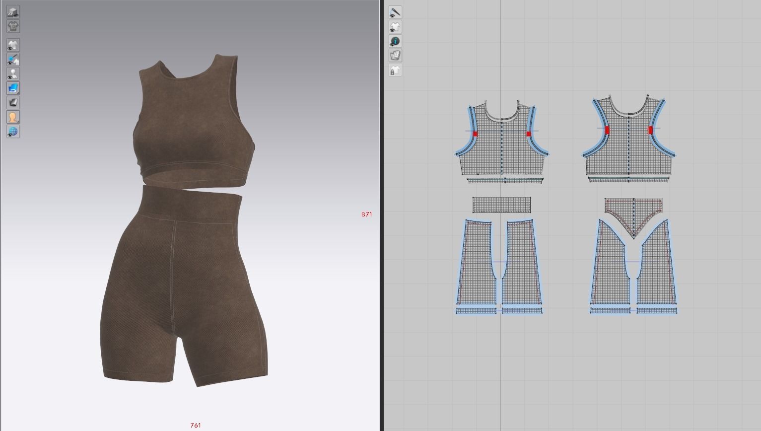 Female Active Wear  Low-poly 3D model_26