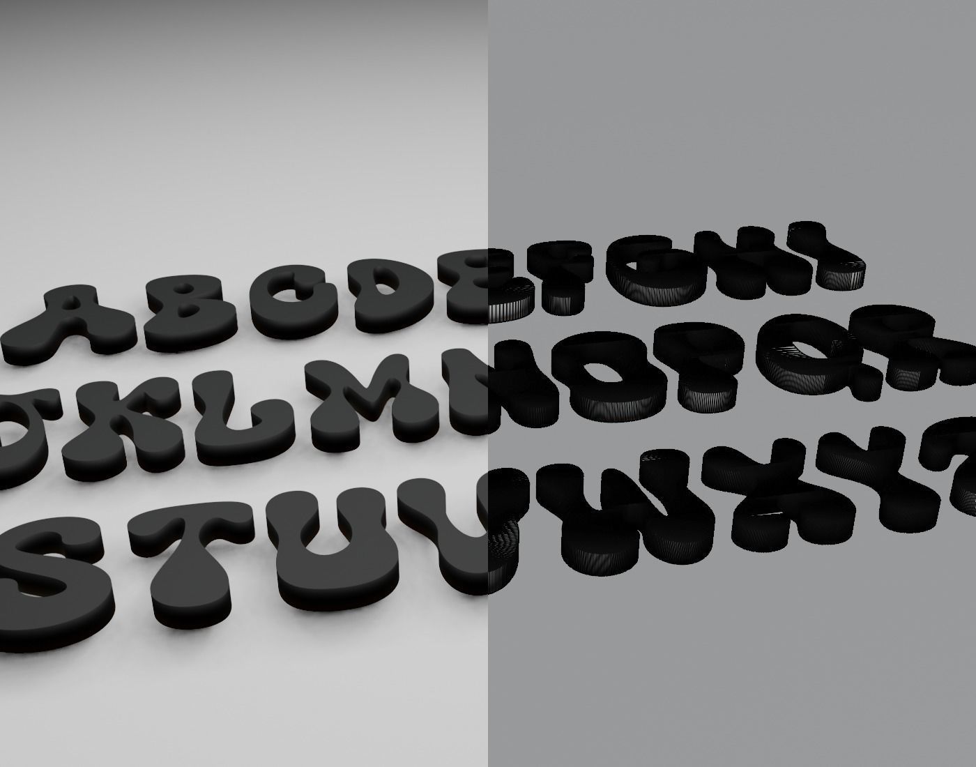 SuperWoobly Text Font 3D Printing STL Collection 3D print model_7