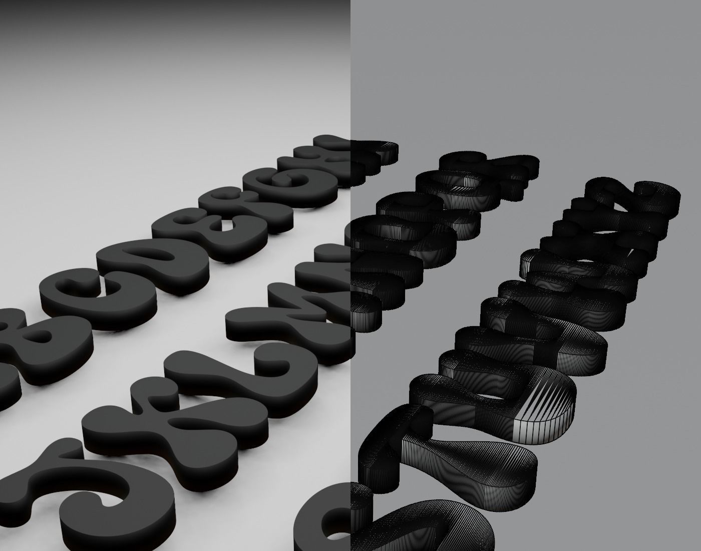 SuperWoobly Text Font 3D Printing STL Collection 3D print model_11