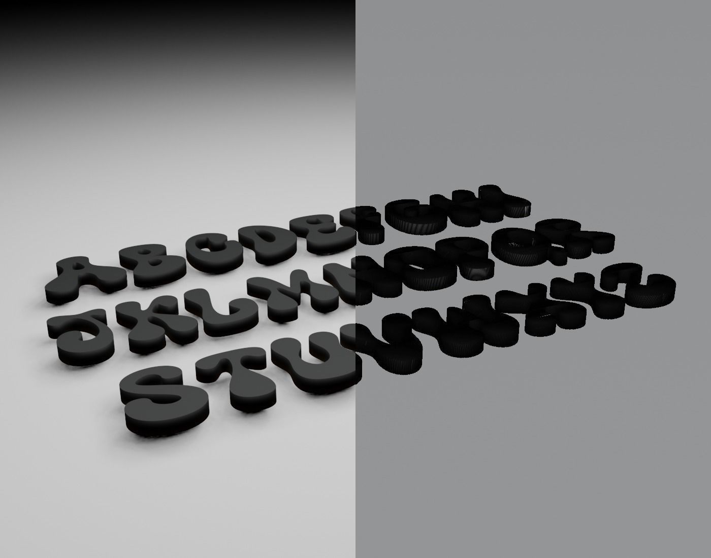 SuperWoobly Text Font 3D Printing STL Collection 3D print model_10